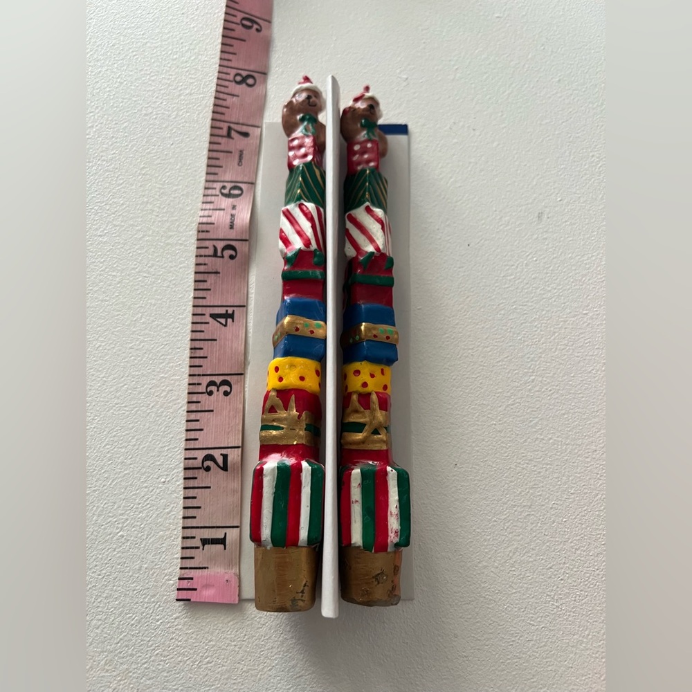 Vintage Giftco - Set of 2 Christmas Bears Wax Holiday Teddy Candles 7"
Taper - Picture 5 of 6